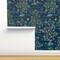 Orchard Toile Green Blue Birds Tree Large Scale Oranges Lemons Toile Chinoiserie Scenic Fruit Citrus Grove Custom Removable Wallpaper by Spoonflower Peel & Stick Wallpaper 2FT Wide
